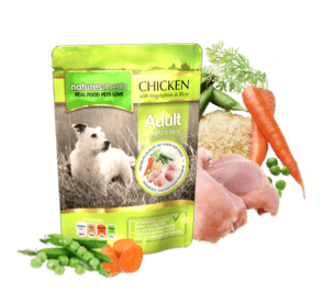 Chicken flavour dog food bag